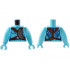 Torso Navi with Dark Blue Markings, Reddish Brown Strap and Silver Belt, and Silver Spots Pattern / Medium Azure Arms Long / Medium Azure Hands : {умерено небесносин}