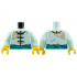 Torso Tang Jacket, Dark Turquoise Laces and Sash, Gold Trim, Rabbit, and Cloud Pattern / Light Aqua Arms / Yellow Hands: {аквамарин}