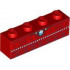 Brick 1 x 4 with Dark Red Shapes, White Dots, and Heart of Te Fiti Necklace Pattern (BrickHeadz Moana Chest): {ярко червен}