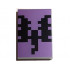 Tile 2 x 3 with Pixelated Black Dragon on Medium Lavender Background Pattern (Minecraft End Warrior Shield): {умерено каменно сив}