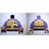 Torso Pixelated Orange and Yellow Armor with Gold Trim, Flask, Dark Brown Belt with Buckle Pattern / Medium Lavender Arms / Light Nougat Hands : {умерено лавандулов}