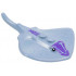 Manta Ray / Stingray with 2 Studs with Black Eyes, Dark Purple Markings, and Metallic Light Blue Spots Pattern: {пясъчно син}