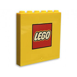 Panel 1 x 6 x 5 with LEGO Logo Pattern: {ярко жълт}