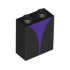 Brick 1 x 2 x 2 with Inside Stud Holder with Dark Purple Curved Shape Pattern (BrickHeadz Maleficent Torso): {черен}