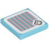 Tile 2 x 2 with Groove with Super Mario Scanner Code Fliprus Pattern (Sticker) - Set 71417: {умерено небесносин}