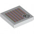 Tile 2 x 2 with Groove with Super Mario Scanner Code Turnip Pattern (Sticker) - Set 71419: {бял}