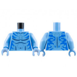 Torso Navi with Blue Markings, Bare Chest, Silver Spots, and Dark Blue Navel Pattern / Medium Blue Arms / Medium Blue Hands: {умерено син}