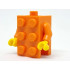 Torso, 2 x 3 Brick Costume / Orange Arms / Yellow Hands (BAM): {ярко оранжев}