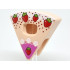 Minifigure, Headgear Head Cover, Costume Wedge Slice with Cake with Strawberries, White Cream, and Dark Pink Frosting Pattern (BAM): {светло нуга}