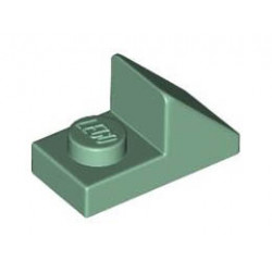 Покривна плочка 1X2 45° с 1/3 плочка: {пясъчно зелен}