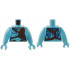 Torso Navi with Dark Blue Markings, Reddish Brown Strap and Belt, and Silver Necklace Pattern / Medium Azure Arms Long / Medium Azure Hands : {умерено небесносин}