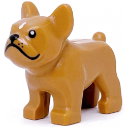 Dog, French Bulldog with Black Eyes, Nose, Mouth, and Whiskers, White Spot on Forehead Pattern: {умерен нуга}