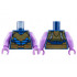 Torso Gold and Dark Orange Mantle and Belt, Blue Armor Plates Pattern / Medium Lavender Arms / Medium Lavender Hands: {земно син}