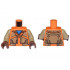 Torso Jacket with Dark Tan Panels over Dark Azure Shirt Pattern / Dark Tan Arms / Reddish Brown Hands: {ярко оранжев}