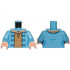 Torso Female Dark Tan Shirt and Jacket Pattern / Medium Blue Arms / Light Nougat Hands : {умерено син}