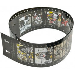 Plastic Filmstrip / Roll with Black Frames and 20 Disney Film Images Pattern: {мултикомбинация}