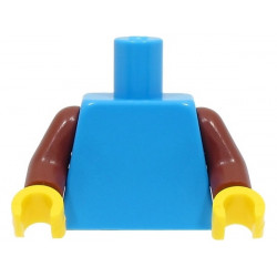 Torso Plain / Reddish Brown Arms / Yellow Hands (BAM): {тъмно небесносин}