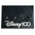 Tile, Modified 3 x 4 with 4 Studs in Center with Silver Disney 100 Pattern: {черен}