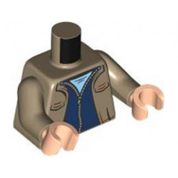 Micro Doll, Body with Lime Shirt with Dark Pink Hoodie Pockets and Sand Blue Pants Pattern: {умерен тан}