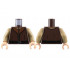 Minifigure Cape Cloth, Stepped Shoulders with Single Top Hole - Spongy Stretchable Fabric: {тъмно каменно сив}