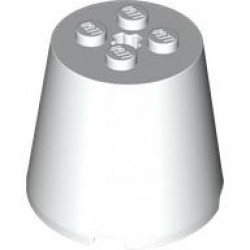 DESIGN ELEMENT 4X4X3 W/ CROSS HOLE,NO. 1: {бял}