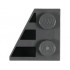 Wedge, Plate 2 x 2 Left with 3 Black Stripes Pattern: {тъмно каменно сив}