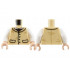 Torso Vest, 4 Buttons, 2 Pockets, Dark Brown Cravat, White Collar Pattern / White Arms / Light Nougat Hands: {тухлено жълт}