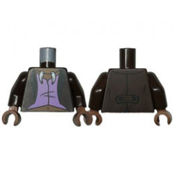 Torso Jacket with Black Lapels, Medium Lavender Vest, White Teeth Necklace, Medium Brown Neck and Belly Pattern / Dark Brown Arms / Medium Brown Hands : {тъмно кафяв}