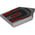 Tile, Modified 2 x 3 Pentagonal with Black, Dark Bluish Gray and Red Armor Plates Pattern: {умерено каменно сив}