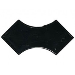 Tile, Modified 2 x 2 with 2 1 x 1 Curved Cutouts (Double Arrow): {черен}