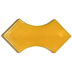 Tile, Modified 2 x 2 with 2 1 x 1 Curved Cutouts (Double Arrow): {огнено жълто-оранжев}