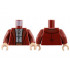 Torso Robe with Copper Filigree and Belt, Light Bluish Gray Shirt with Silver Trim Pattern / Dark Red Arms / Light Nougat Hands: {нов тъмно червен}