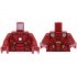 Torso Armor, White and Metallic Light Blue Circle Arc Reactor, Red, Silver and Gold Plates and Trim Pattern / Dark Red Arms / Dark Red Hands : {нов тъмно червен}
