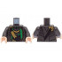 Torso Suit with Green Lapels, Black Shirt and Shoulder Belt with Gold Clasps Pattern / Pearl Dark Gray Arms / Light Nougat Hands: {титаниево метален}