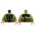 Torso Jacket, Dark Green Lapels with Silver Filigree and Clasps, Reddish Brown Belts Pattern / Olive Green Arms / Light Nougat Hands : {маслинено зелен}