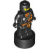 Minifigure, Utensil Statuette / Trophy with Ninjago Cole with Orange and Dark Bluish Gray Robe and White Ninjago Logogram Letter C Pattern: {черен}