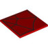 Tile 6 x 6 with Bottom Tubes with Black Spider Web Pattern: {ярко червен}