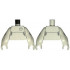 Torso with Light Bluish Gray Half Circles, Curved Line and Access Port Pattern / White Arms Long Straight with Fixed Hands with Circles Pattern : {бял}