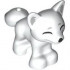 Fox, Friends / Elves with Black Nose and Closed Eyes, Flat Silver Eyebrows and Ears Pattern: {бял}