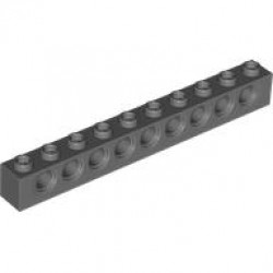 Тухличка technic 1x10 ø4.9: {тъмно каменно сив}