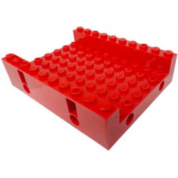 Technic, Brick 8 x 10 x 2 with 6 x 10 Recessed Center and 2 Pin Holes on each Side: {ярко червен}