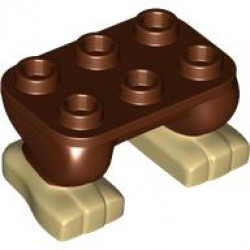 Крака, 2x3x1 1/3, №1: {червеникаво-кафяв}