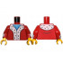 Torso Coat with White Trim with Black Spots, Medium Azure and Blue Shirt Pattern / Red Arms with White Cuffs and Black Spots Pattern / Bright Light Orange Hands : {ярко червен}
