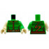 Torso Sweater with Green Stripes and Orange Trim, Dark Orange Belt with Gold Buckle Pattern / Bright Green Arm Left / Tan Arm Right / Tan Hands : {ярко зелен}