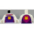 Torso Yellow Spider on Dark Purple Panel with Magenta Web and Side Panels Pattern / White Arms / White Hands: {бял}