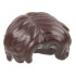 Minifigure, Hair Short Wavy, Parted on Right: {тъмно кафяв}