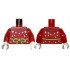 Torso Robe with Silver Stars and Sparkles and Yellow Bow Pattern / Red Arms / White Hands: {ярко червен}