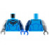 Torso Race Suit with Silver Wings Logo and Trim, Blue Lines Pattern / Dark Blue Arm Left / Flat Silver Arm Right / Blue Hand Left / Dark Bluish Gray Hand Right : {тъмно небесносин}