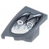 Wedge 3 x 2 Left No Studs with Pagani Utopia Car Headlight, 2 Silver Bulbs and Black Outline Pattern: {тъмно каменно сив}