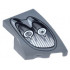 Wedge 3 x 2 Right No Studs with Pagani Utopia Car Headlight, 2 Silver Bulbs and Black Outline Pattern: {тъмно каменно сив}